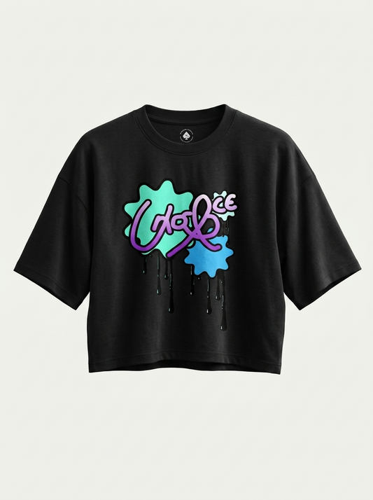 Uno Ace All Mess Crop Top Tee